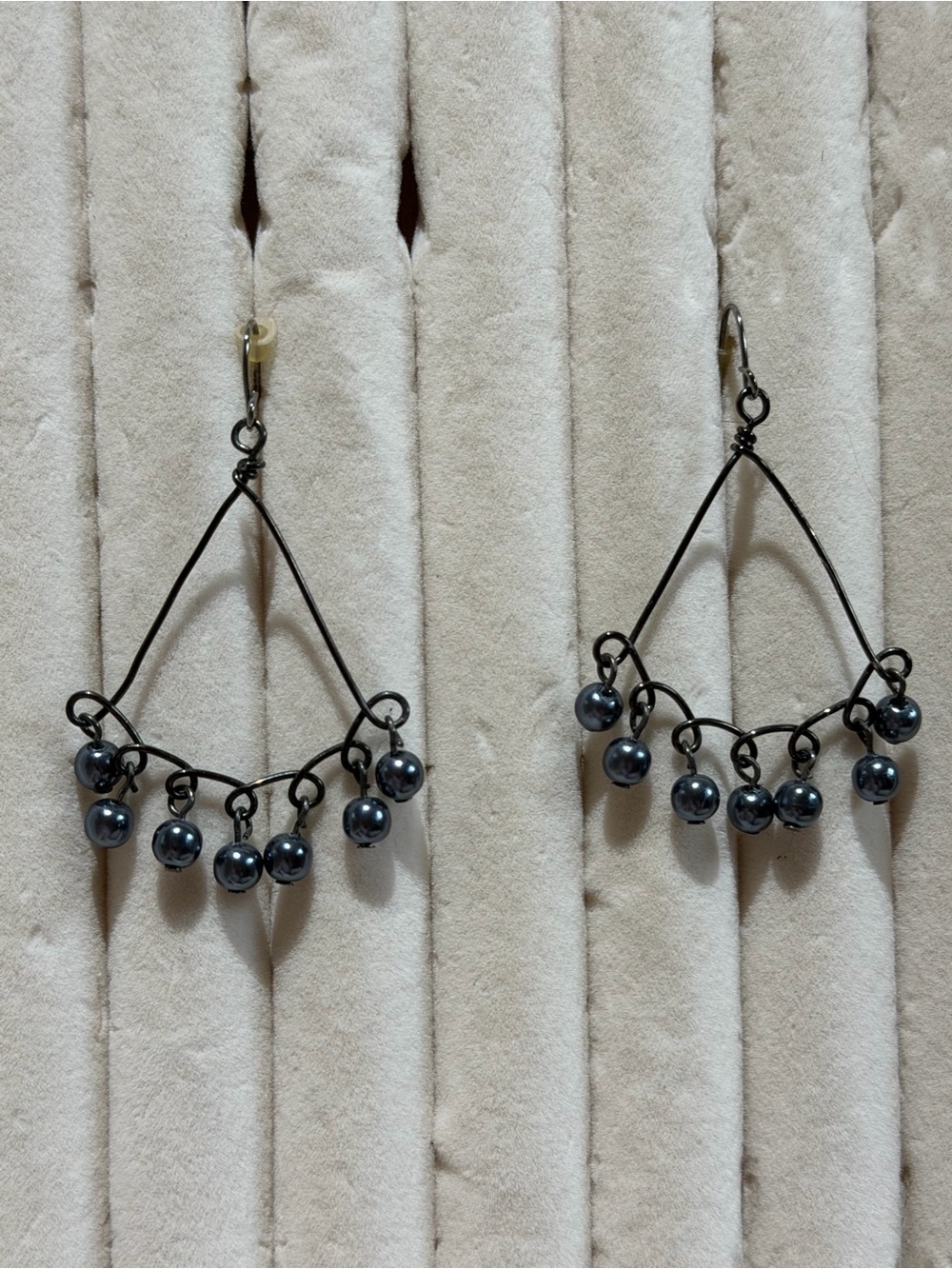 Gunmetal Chandelier Drop Earrings - Women Jewelry